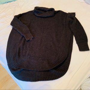 Grey turtle neck oversized sweater